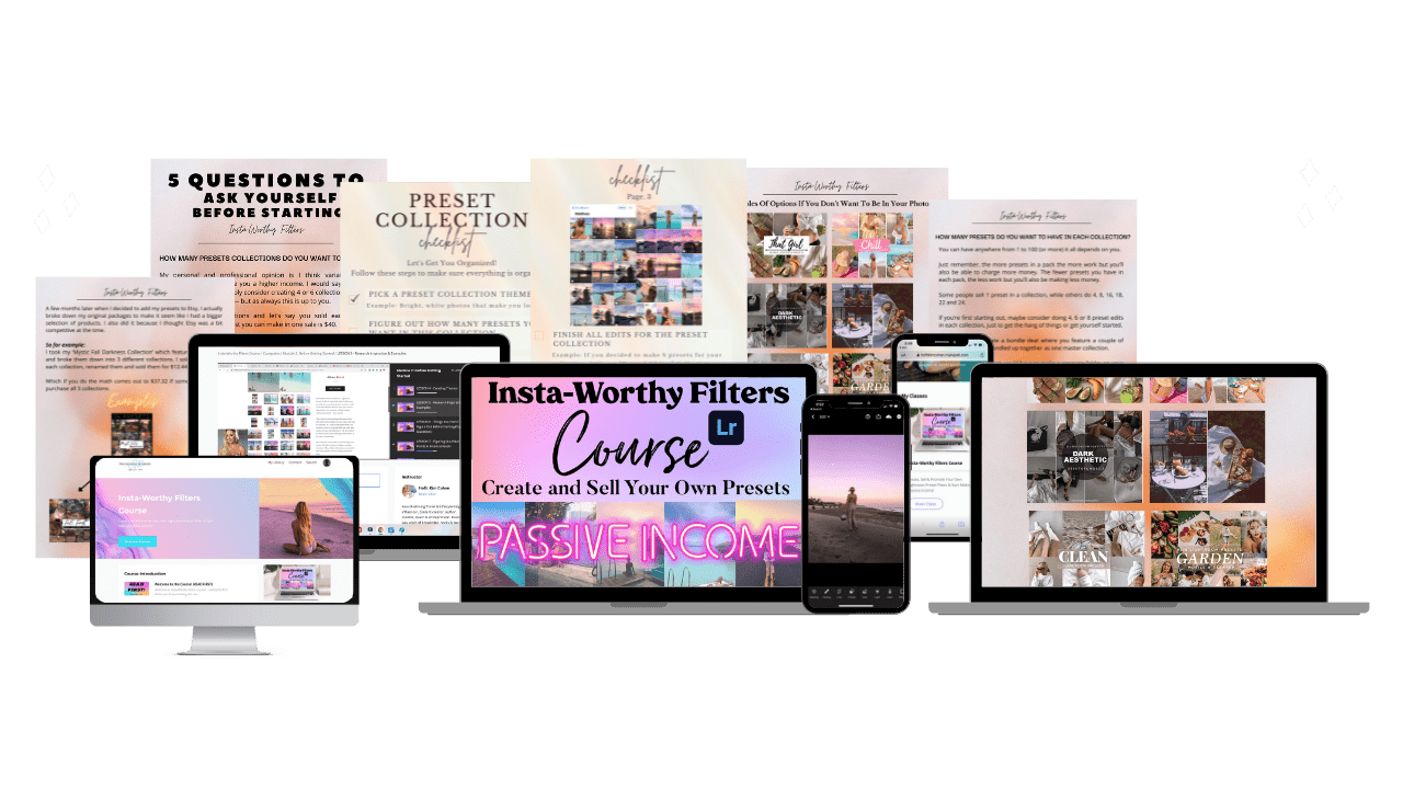 Insta Worthy Filters Course - Lightroom Presets Course passive income (Hofit Kim Cohen - Vanilla Sky Dreaming) lightroom presets 